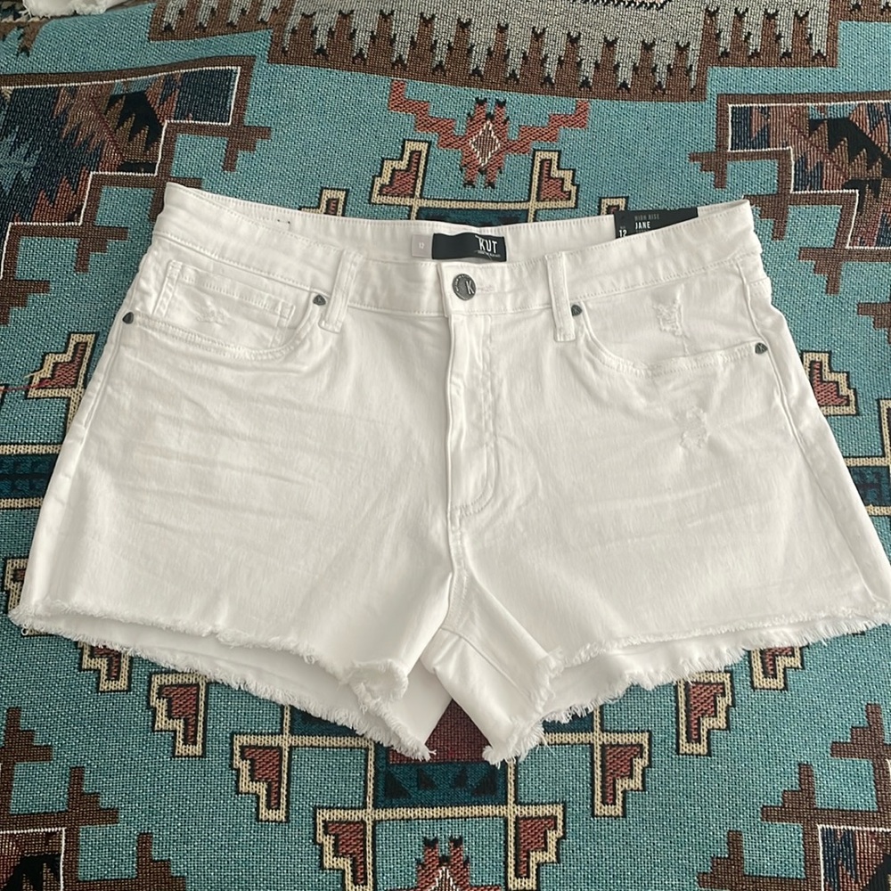 Kut from the Kloth White Jean Shorts
